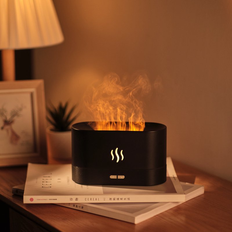 180ML USB Fragrance Essential Oil Diffuser Simulation Flame Ultrasonic Aroma Air Humidifier Home Office Air Freshener Diffusers - Image 5
