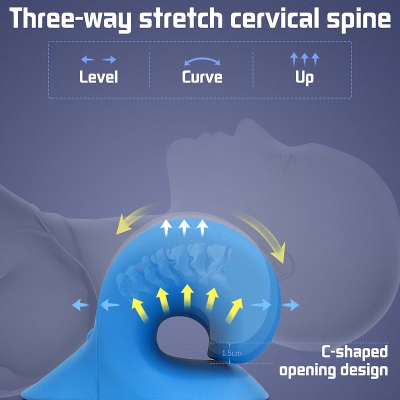 Cervical Spine Stretch Gravity Muscle Relaxation Traction Neck Stretcher Shoulder Massage Pillow Relieve Pain Spine Correction - Image 9