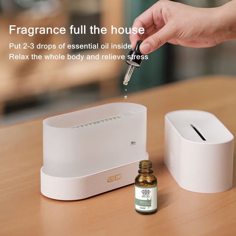 180ML USB Fragrance Essential Oil Diffuser Simulation Flame Ultrasonic Aroma Air Humidifier Home Office Air Freshener Diffusers - Image 7