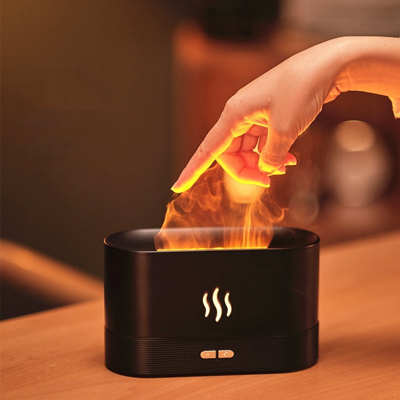 180ML USB Fragrance Essential Oil Diffuser Simulation Flame Ultrasonic Aroma Air Humidifier Home Office Air Freshener Diffusers - Image 8
