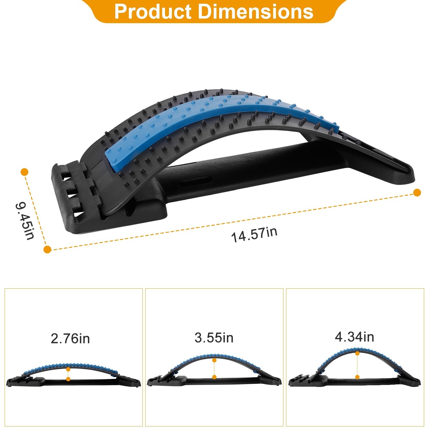 Back Massage Stretching Device Multi-Level Lumbar Spinal Support Stretcher Herniated Disc Upper Lower Back Pain Relief - Image 5