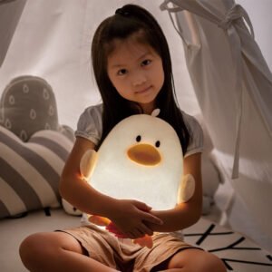 Plush Duck Soothing Night Light Children's Warm Sleeping Timing Cute Gift Rechargeable