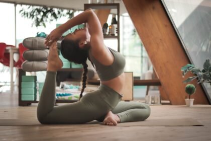 Yoga for Mental Bliss serene lifestyle meditation in cozy home space
